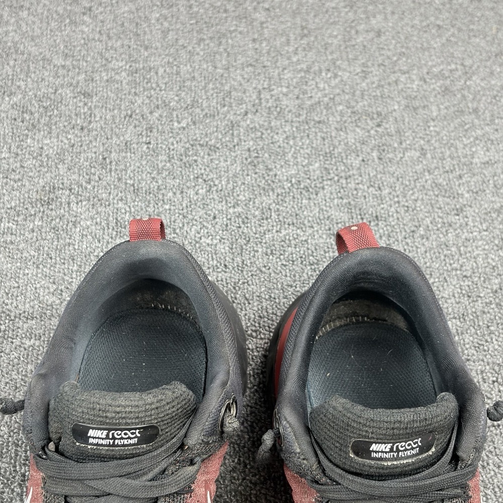 Nike React Infinity Run Flyknit 2 'Bred' Black Red Sneakers CT2357-006 Mens 11.5 - Picture 5 of 11